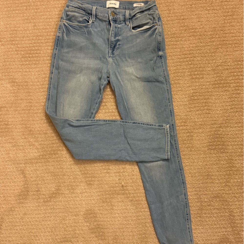 Frame Denim Light Blue Skinny Jeans